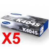 5 x Genuine Samsung SL-C430 SL-C480 Black Toner Cartridge CLT-K404S SU113A