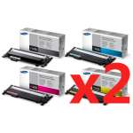 2 Lots of 4 Pack Genuine Samsung CLP-360 CLP-365 CLX-3300 CLX-3305 Toner Cartridge Set SU377A SU120A ST986A SU254A SU464A