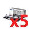 5 x Genuine Samsung CLP-360 CLP-365 CLX-3300 CLX-3305 Black Toner Cartridge CLT-K406S SU120A