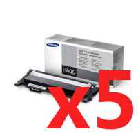 5 x Genuine Samsung CLP-360 CLP-365 CLX-3300 CLX-3305 Black Toner Cartridge CLT-K406S SU120A