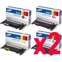 2 Lots of 4 Pack Genuine Samsung CLP-320 CLP-325 CLX-3180 CLX-3185 Toner Cartridge Set SU388A SU132A ST998A SU266A SU476A