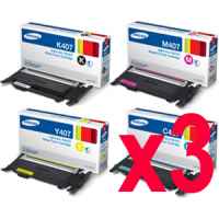 3 Lots of 4 Pack Genuine Samsung CLP-320 CLP-325 CLX-3180 CLX-3185 Toner Cartridge Set SU388A SU132A ST998A SU266A SU476A