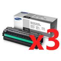 3 x Genuine Samsung CLP-680 CLX-6260 Black Toner Cartridge High Yield CLT-K506L SU173A