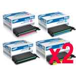 2 Lots of 4 Pack Genuine Samsung CLP-620 CLP-670 CLX-6220 CLX-6250 Toner Cartridge Set SU191A SU058A SU325A SU535A