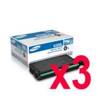 3 x Genuine Samsung CLP-620 CLP-670 CLX-6220 CLX-6250 Black Toner Cartridge CLT-K508L SU191A