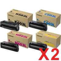 2 Lots of 4 Pack Genuine Samsung SL-C4010 SL-C4060 Toner Cartridge Set SV241A SV232A SV247A SV253A