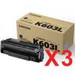 3 x Genuine Samsung SL-C4010 SL-C4060 Black Toner Cartridge CLT-K603L SV241A