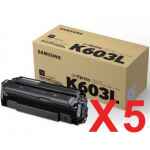 5 x Genuine Samsung SL-C4010 SL-C4060 Black Toner Cartridge CLT-K603L SV241A