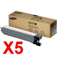 5 x Genuine Samsung CLX-8640ND CLX-8650ND Black Toner Cartridge CLT-K659S SU228A