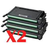 2 Lots of 4 Pack Compatible Samsung CLP-610 CLP-660 CLX-6210 CLX-6240 Toner Cartridge Set ST907A ST886A ST925A ST960A