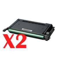 2 x Compatible Samsung CLP-610 CLP-660 CLX-6210 CLX-6240 Black Toner Cartridge CLP-K660B ST907A