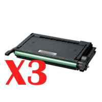3 x Compatible Samsung CLP-610 CLP-660 CLX-6210 CLX-6240 Black Toner Cartridge CLP-K660B ST907A