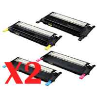 2 Lots of 4 Pack Compatible Samsung CLP-320 CLP-325 CLX-3180 CLX-3185 Toner Cartridge Set SU388A SU132A ST998A SU266A SU476A