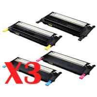 3 Lots of 4 Pack Compatible Samsung CLP-320 CLP-325 CLX-3180 CLX-3185 Toner Cartridge Set SU388A SU132A ST998A SU266A SU476A