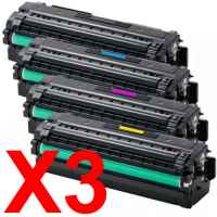 3 Lots of 4 Pack Compatible Samsung SL-C2620 SL-C2670 SL-C2680 Toner Cartridge Set High Yield SU169A SU036A SU303A SU513A