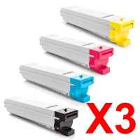 3 Lots of 4 Pack Compatible Samsung CLX-8640ND CLX-8650ND Toner Cartridge Set SU228A SU094A SU360A SU571A