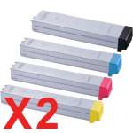 2 Lots of 4 Pack Compatible Samsung CLX-8380 CLX-8380ND Toner Cartridge Set