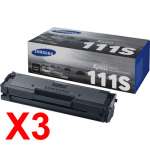 3 x Genuine Samsung SL-M2020 SL-M2020W SL-M2070 SL-M2070FW Toner Cartridge MLT-D111S SU812A