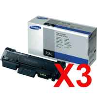 3 x Genuine Samsung SL-M2825DW SL-M2875FW Toner Cartridge High Yield MLT-D116L SU830A