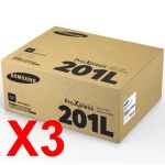 3 x Genuine Samsung SL-M4030 SL-M4080 Toner Cartridge High Yield MLT-D201L SU871A