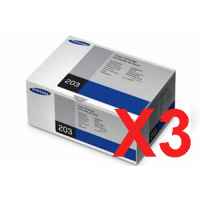 3 x Genuine Samsung SL-M3820 SL-M3870 SL-M4020 SL-M4070 Toner Cartridge Standard Yield MLT-D203S SU909A