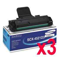 3 x Genuine Samsung SCX-4521 SCX-4521F Toner Cartridge SCX-4521D3