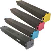 4 Pack Compatible Sharp MX61GTBA MX61GTCA MX61GTMA MX61GTYA Toner Cartridge Set