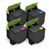 4 Pack Compatible Sharp MXC35TB MXC35TC MXC35TM MXC35TY Toner Cartridge Set