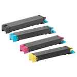 4 Pack Compatible Sharp MXC38GTB MXC38GTC MXC38GTM MXC38GTY Toner Cartridge Set