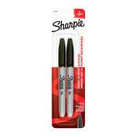 Sharpie Permanent Marker Fine Point Black Pack of 2