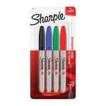 Sharpie Permanent Marker Fine Point Assorted Pack of 4