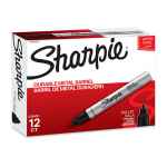 Sharpie Metal Permanent Marker Bullet Tip Black Box of 12