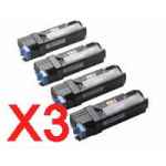 3 Lots of 4 Pack Compatible Fuji Xerox DocuPrint C1110 Toner Cartridge Set