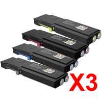 3 Lots of 4 Pack Compatible Fuji Xerox DocuPrint CM415 CM415AP Toner Cartridge Set