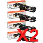 2 Lots of 4 Pack Genuine Fuji Xerox DocuPrint C1110 Toner Cartridge Set