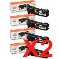 2 Lots of 4 Pack Genuine Fuji Xerox DocuPrint C1110 Toner Cartridge Set