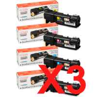 3 Lots of 4 Pack Genuine Fuji Xerox DocuPrint C1110 Toner Cartridge Set