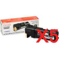 5 x Genuine Fuji Xerox DocuPrint C1110 Black Toner Cartridge CT201114