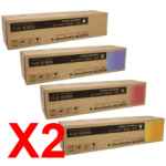 2 Lots of 4 Pack Genuine Fuji Xerox DocuCentre SC2020 SC2020nw Toner Cartridge Set