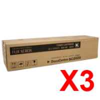 3 x Genuine Fuji Xerox DocuCentre SC2020 SC2020nw Black Toner Cartridge Extra High Yield CT202396