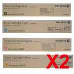 2 Lots of 4 Pack Genuine Fuji Xerox DocuCentre SC2022 Toner Cartridge Set