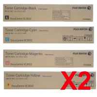 2 Lots of 4 Pack Genuine Fuji Xerox DocuCentre SC2022 Toner Cartridge Set