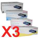 3 Lots of 4 Pack Genuine Fuji Xerox DocuPrint C2200 C3300DX C3300 Toner Cartridge Set High Yield