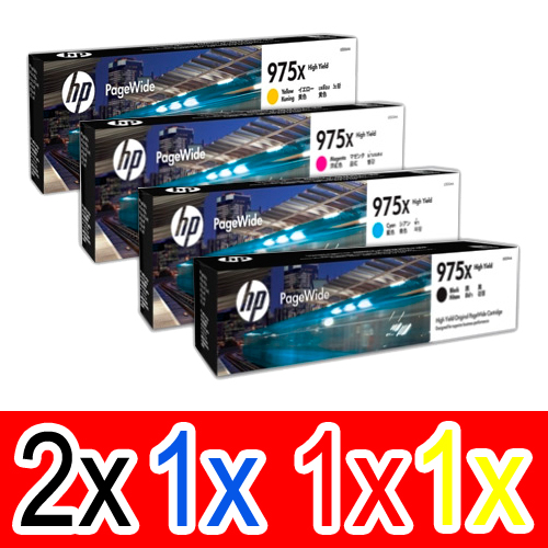 HP 975X Ink Cartridge Set x 5 Pack (2BK 